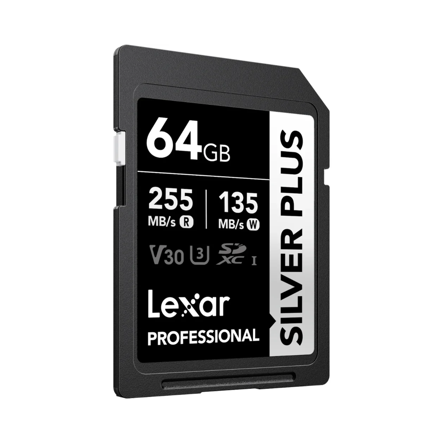 Lexar 64GB Professional Silver Plus UHS-I SDXC Memory Card (255 MB/s)