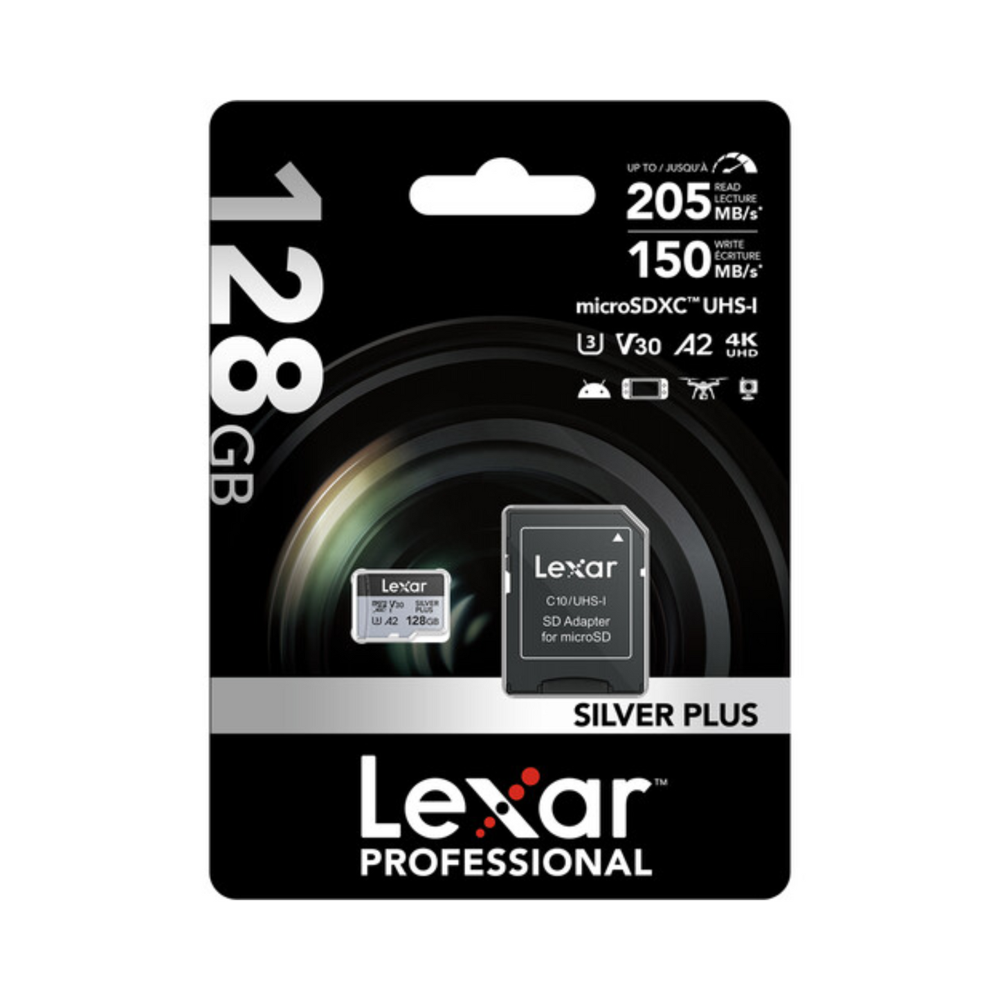 Lexar MicroSD Silver Plus V30 UHS-I 128GB