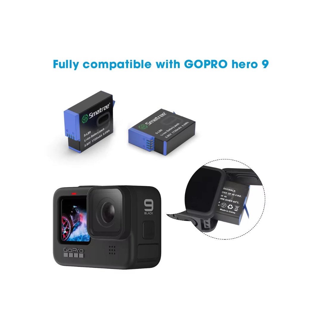 Smatree Charger set with 2 extra battery Hero 9