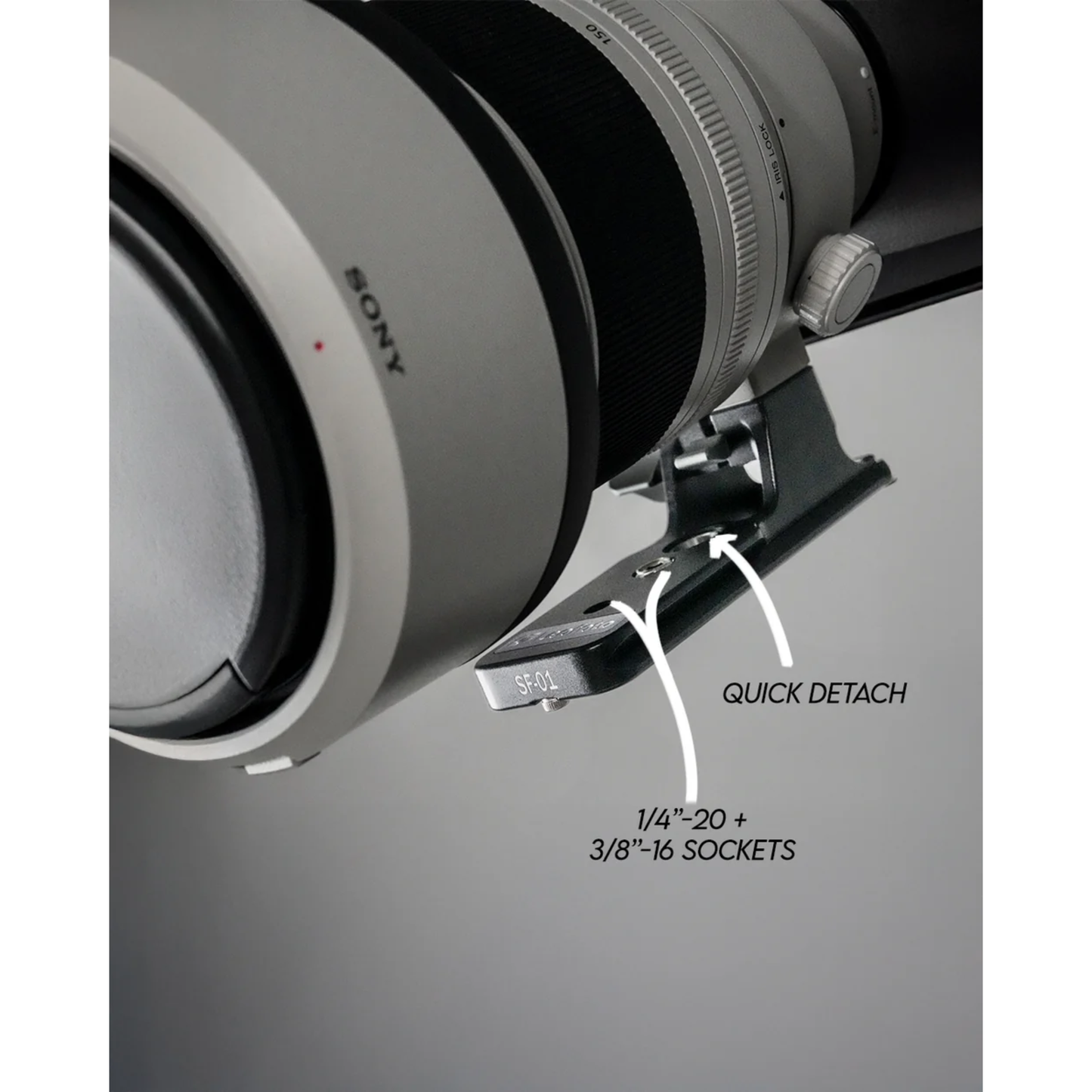 Leofoto SF-01 Replacement Lens Foot for Sony FE 70-200mm F/2.8 GM I&II, FE 100-400mm F/4.5-5.6 GM & FE 300mm F2.8 GM, FE 300mm F/2.8 GM OSS, FE 50-150mm F2 GM