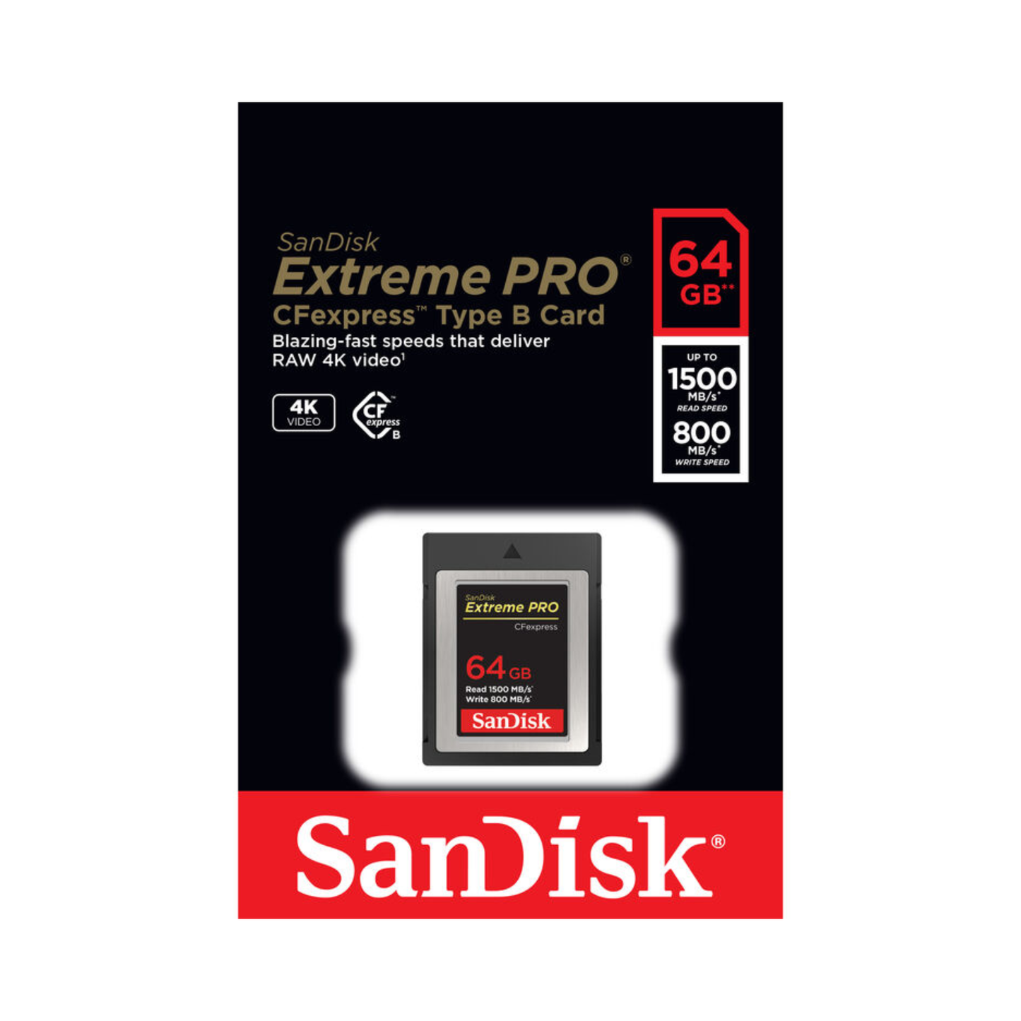 SanDisk Extreme PRO CFexpress Type B Memory Card 64gb