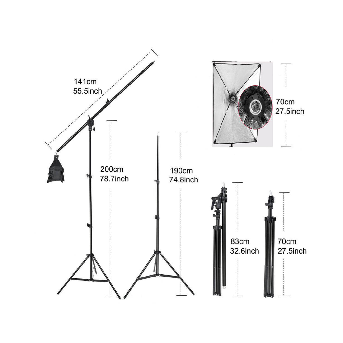 3 Light 5500K 85W Led Studio Lighting Kit