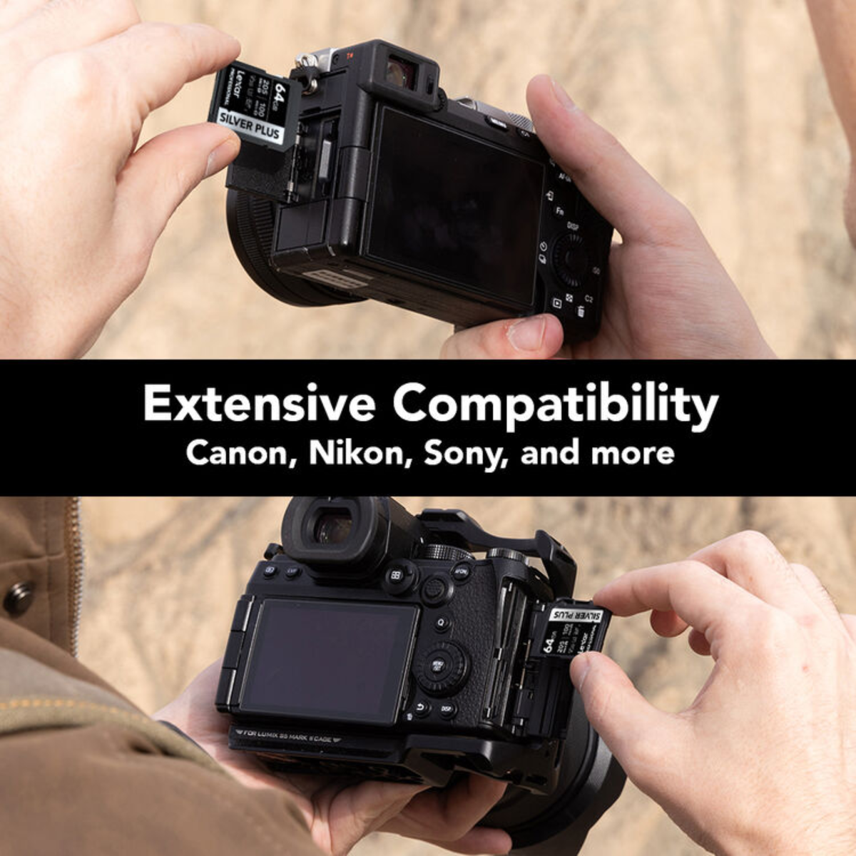 Lexar Professional SILVER PLUS UHS-I SDXC V30 Memory Card, Up to 205MB/s Read, 100MB/s Write