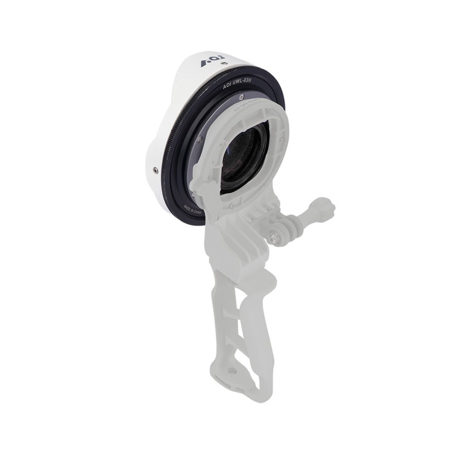 AOI UWL-03II-WHT Underwater 0.73X Wide Angle Conversion Lens Mark II for Action Camera & Phone - White