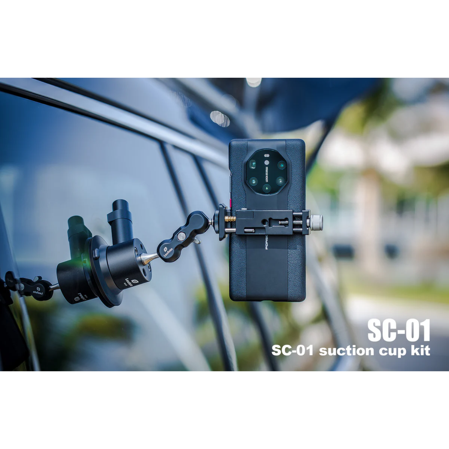 Leofoto SC-01 KIT Suction Cup Small + Articulated Arm + Smartphone Holder