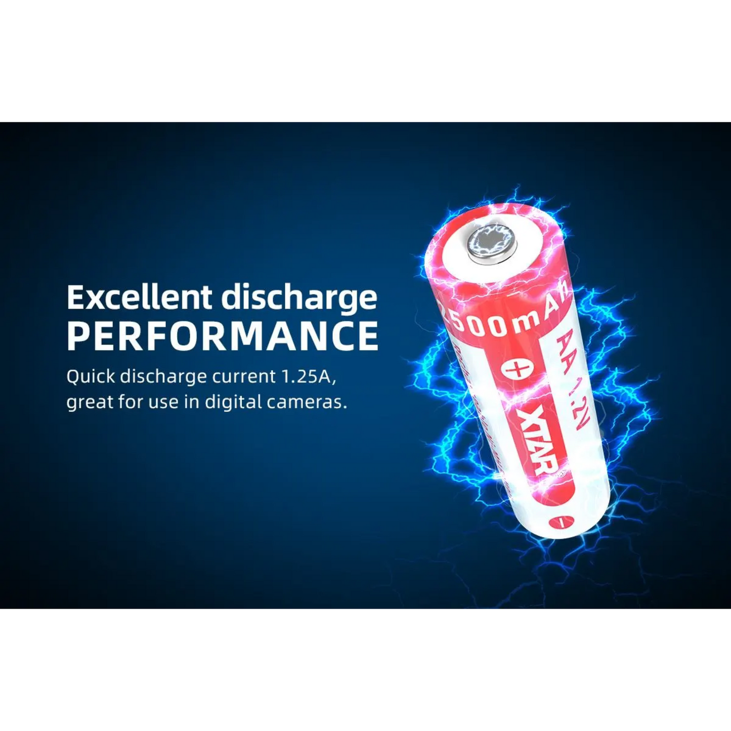 XTAR AA Ni-MH 2500mAh 1.2V Rechargeable Battery