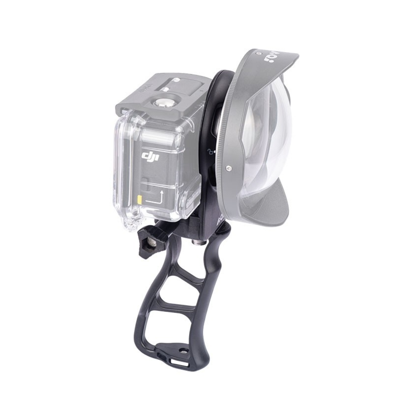 AOI Quick Release System 02 Mount Base for DJI OSMO Action 6 Waterproof Case Black