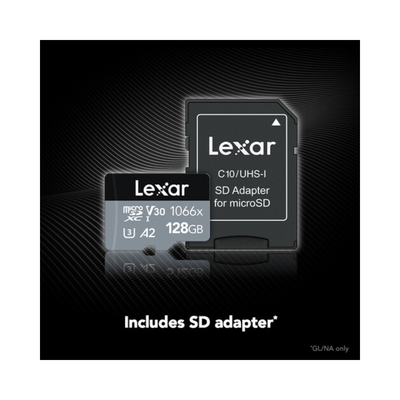 Lexar MicroSD V30 1066x UHS-I 128GB 160MB/s Silver