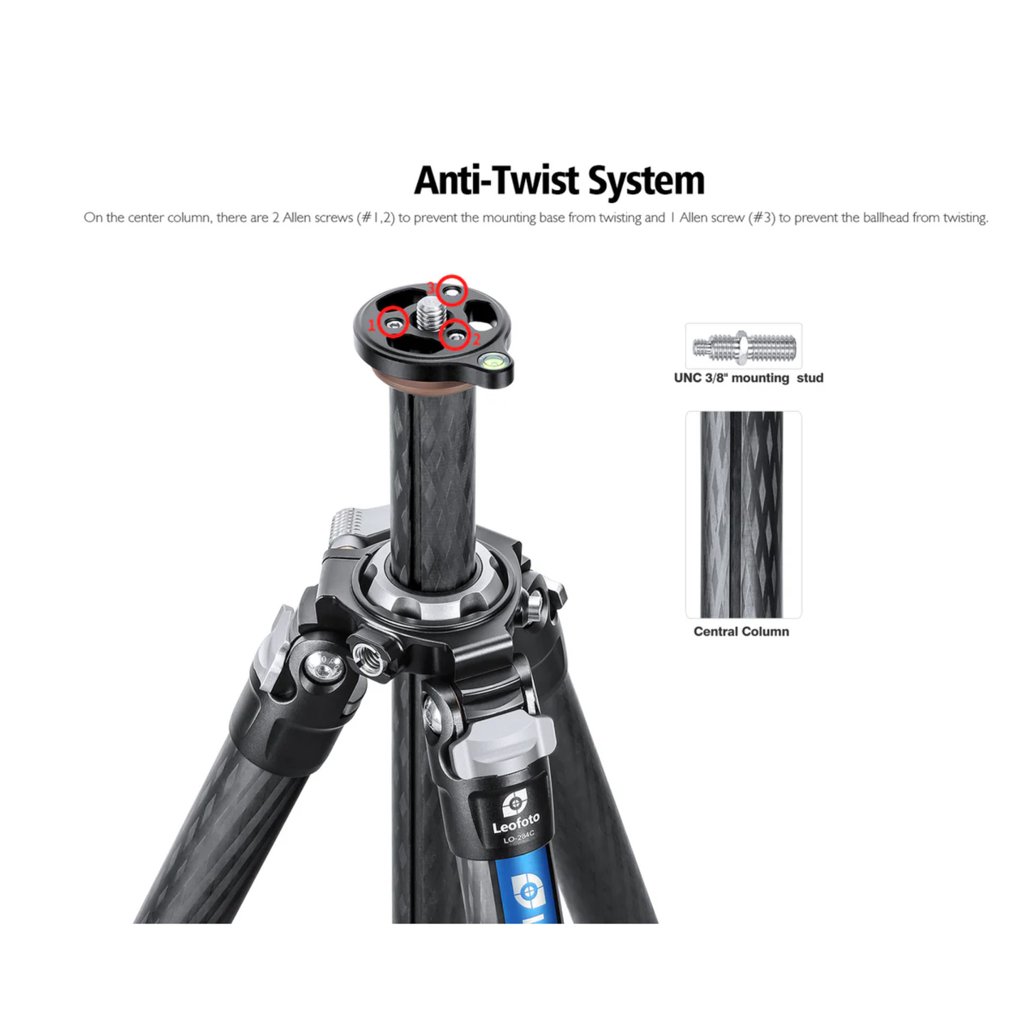 Leofoto LO-284C Tripod with Built-in Hollow Ball & Bag