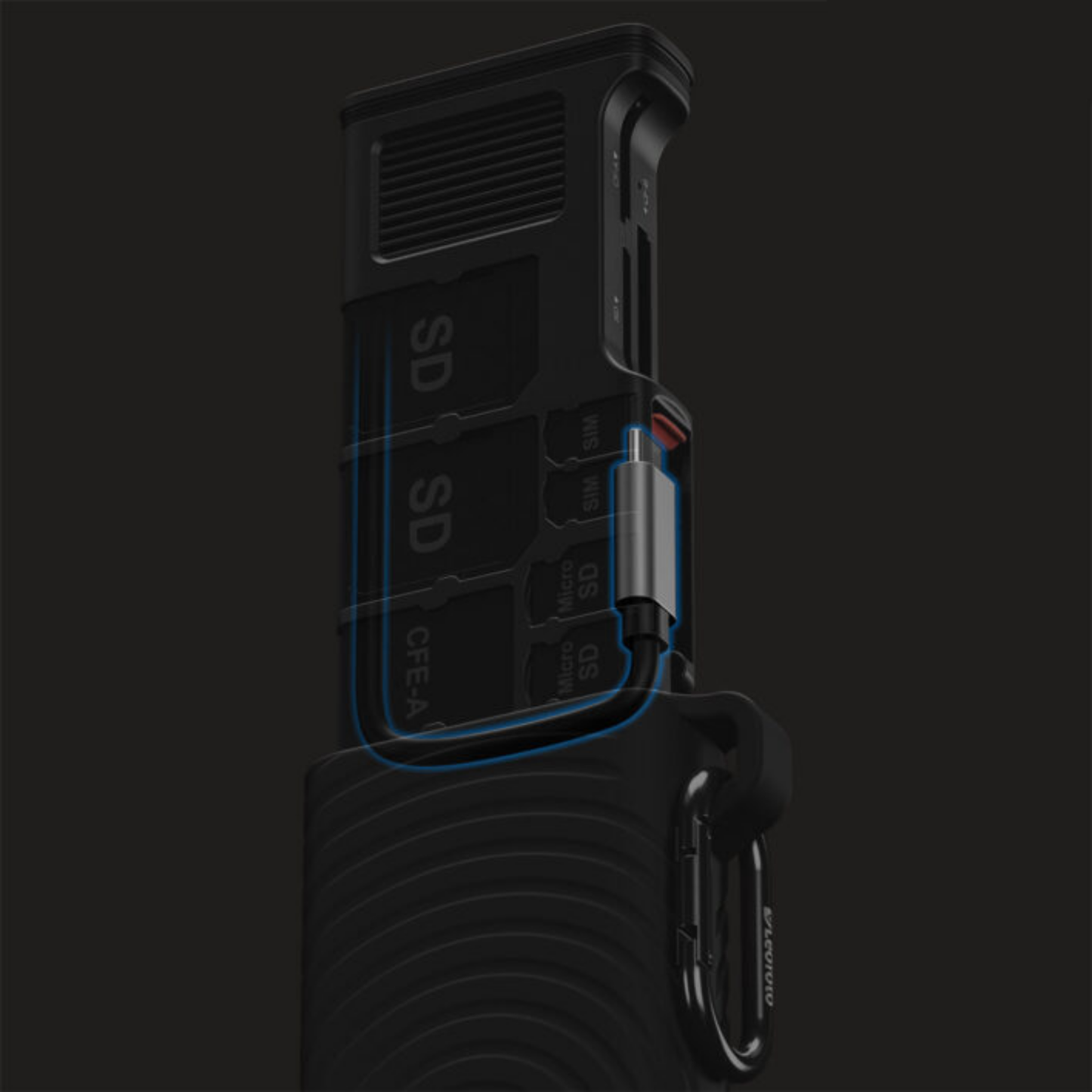 Leofoto LCR-01 High-Speed Memory Card Reader Case – Black