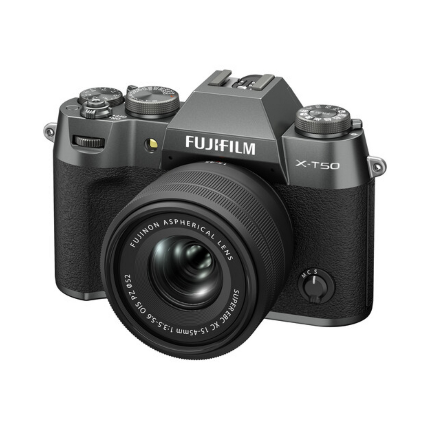 FUJIFILM X-T50 Mirrorless Camera with 15-45mm f/3.5-5.6 Lens (Charcoal Silver)