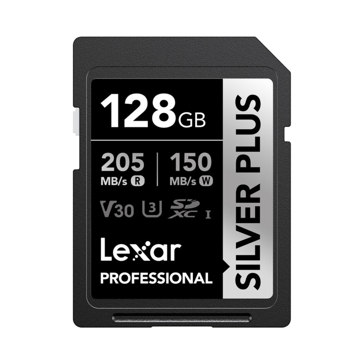 Lexar Professional SILVER PLUS UHS-I SDXC V30 Memory Card, Up to 205MB/s Read, 100MB/s Write