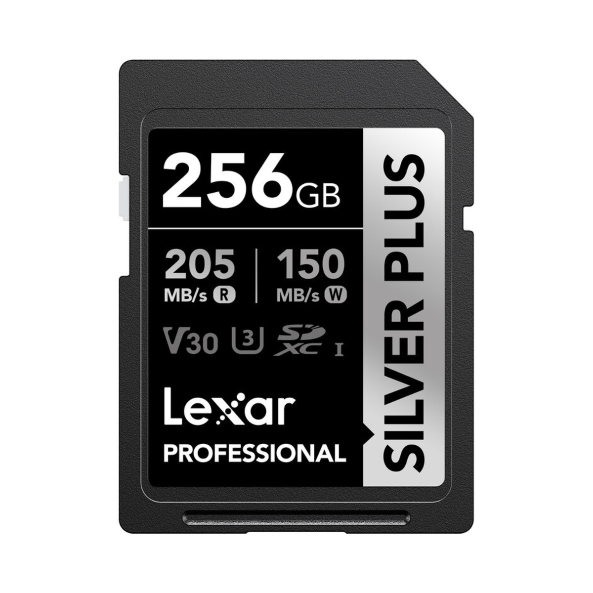 Lexar Professional SILVER PLUS UHS-I SDXC V30 Memory Card, Up to 205MB/s Read, 100MB/s Write