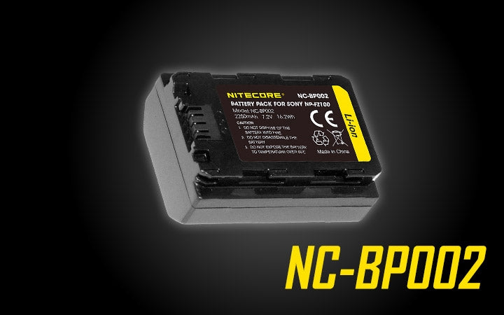 Nitecore BP002 Battery Pack for Sony NP-FZ100 2250mAh