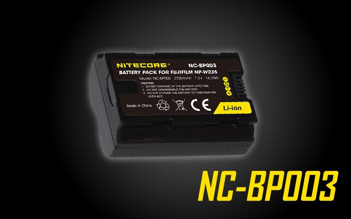 Nitecore BP003 Battery Pack for Fuji NP-W235 2250mAh