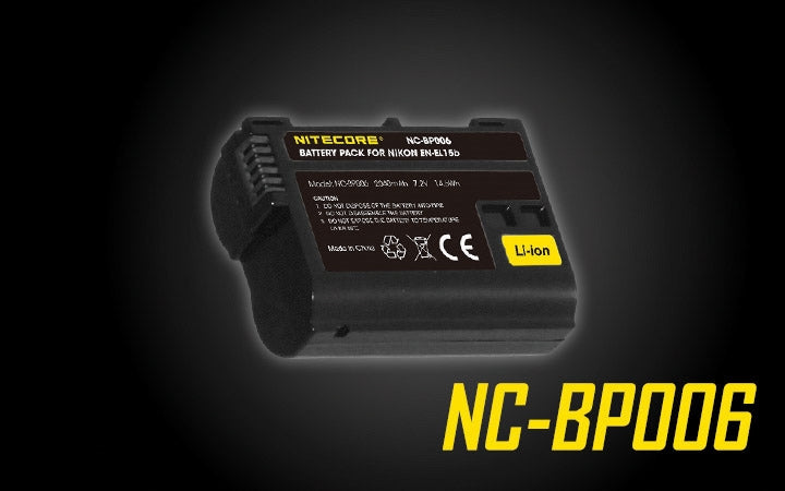 Nitecore BP006 Battery Pack for Nikon EN-EL15b 2040mAh