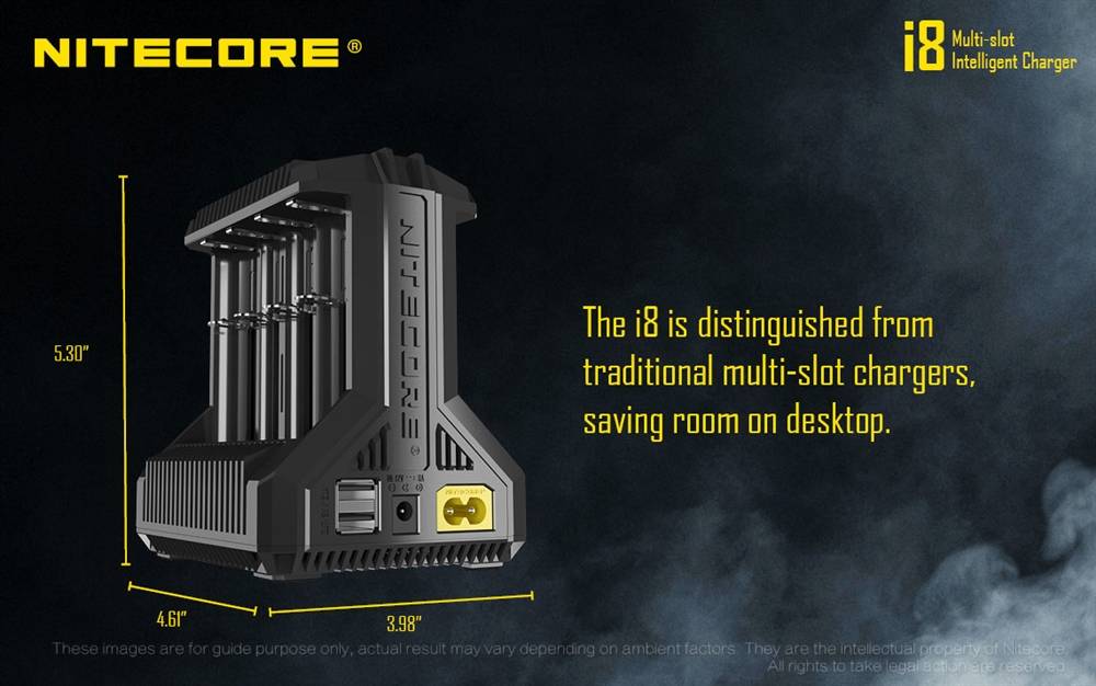 Nitecore i8 8 Slot Universal INTELLIGENT Charger for AA/AAA/18650 Battery