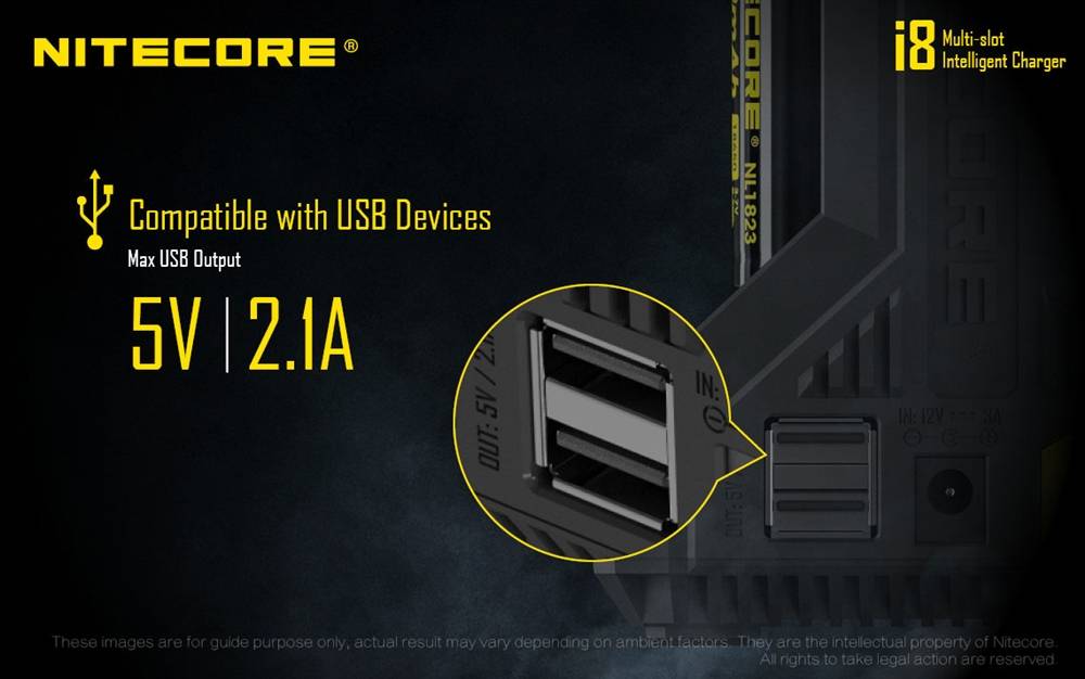 Nitecore i8 8 Slot Universal INTELLIGENT Charger for AA/AAA/18650 Battery