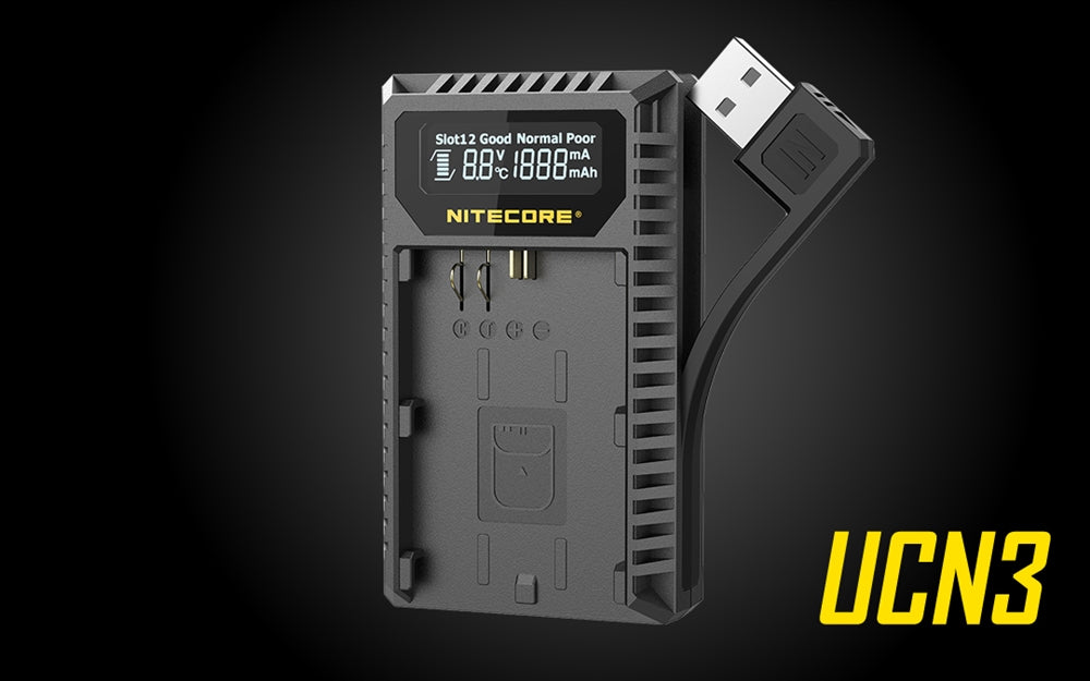 Nitecore UCN3 Dual Slot USB Charger for Canon LP-E6N Battery