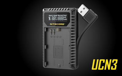 Nitecore UCN3 Dual Slot USB Charger for Canon LP-E6N Battery