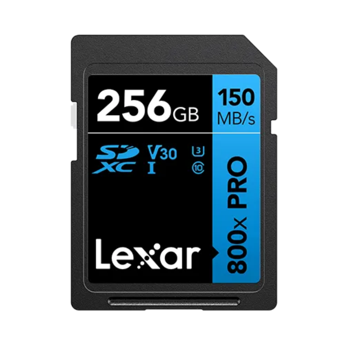 Lexar® 800x PRO SDHC™/SDXC™ UHS-I V30 SD Card BLUE Series, Up to 150MB/s Read, 45MB/s Write