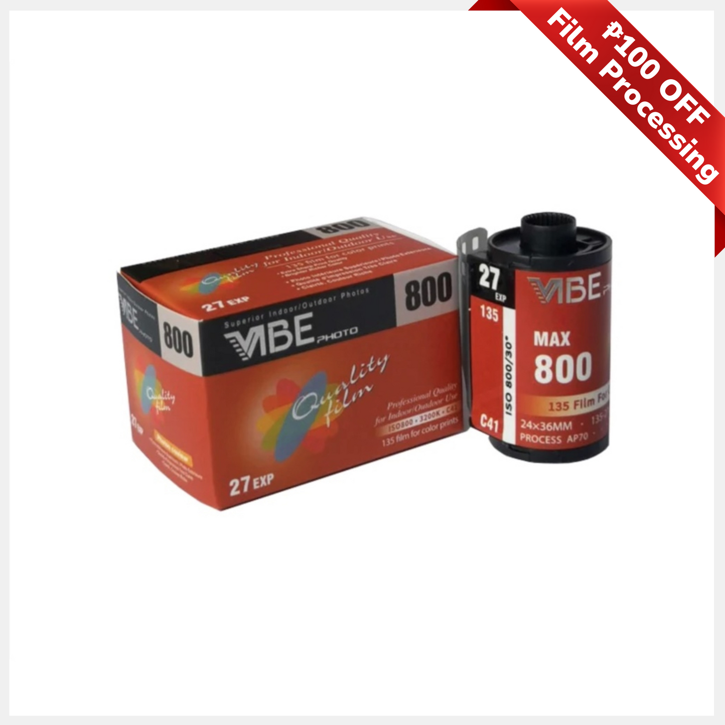 Vibe Max 800 135mm Colored Film 27 Exp