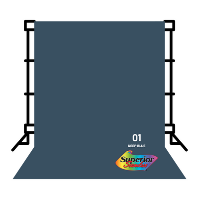 Superior Backdrop Seamless Paper 2.72x10 meters No.01 (Deep Blue)