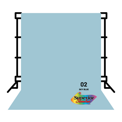 Superior Backdrop Seamless Paper 2.72x10 meters No.02 (Sky Blue)