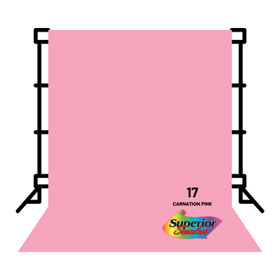 Superior Backdrop Seamless Paper 2.72x10 meters No.17 (Carnation Pink)