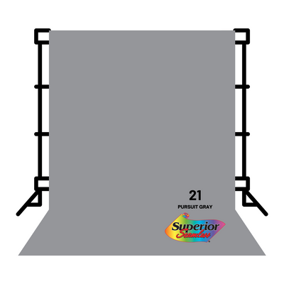 Superior Backdrop Seamless Paper 2.72x10 meters No.21 (Pursuit Gray)