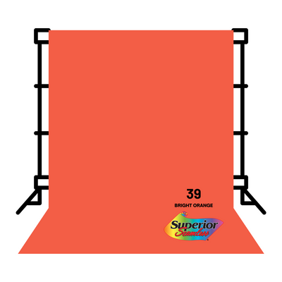 Superior Backdrop Seamless Paper 2.72x10 meters No.39 (Bright Orange)