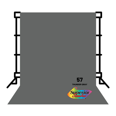 Superior Backdrop Seamless Paper 2.72x10 meters No.57 (Thunder Gray)