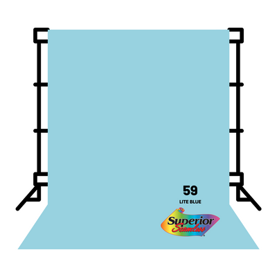 Superior Backdrop Seamless Paper 2.72x10 meters No.59 (Lite Blue)