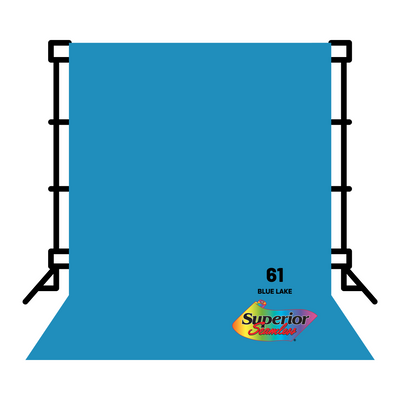 Superior Backdrop Seamless Paper 2.72x10 meters No.61 (Blue Lake)