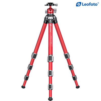 Leofoto LA-284C Athena Ocean Tripod with LH-30 Ball Head (Red) | Anti-Corrosion with Titanium Foot Spike