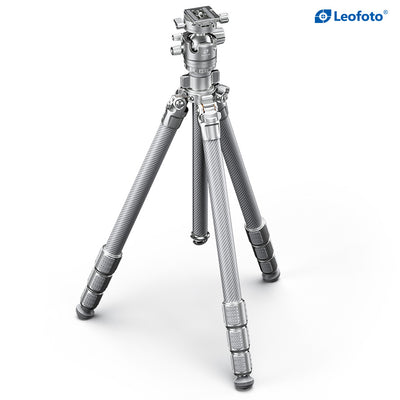 Leofoto LG-284C Gabriel Wings of God with LH-36R Ball Head (Silver) Premium Carbon Fiber Tripod with Quick Swap Center Column | Anti-Corrosion with Titanium Foot Spike