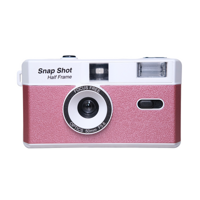 Snap Shot Half Frame Reusable Film Camera (Pink)