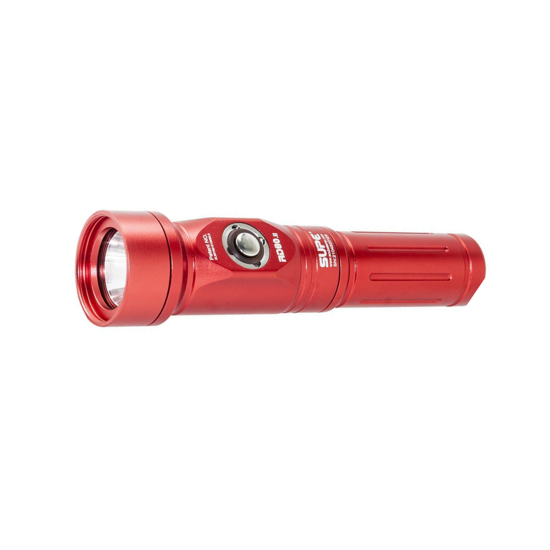 SUPE RD80v2 1500 Lumens Dive Torch Light (Red)