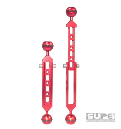 SUPE Adjustable 06 to 11 Inch Double Ball Arm (Red)