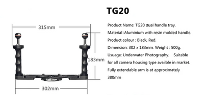 SUPE TG20 Double Arm Camera Tray (Black)