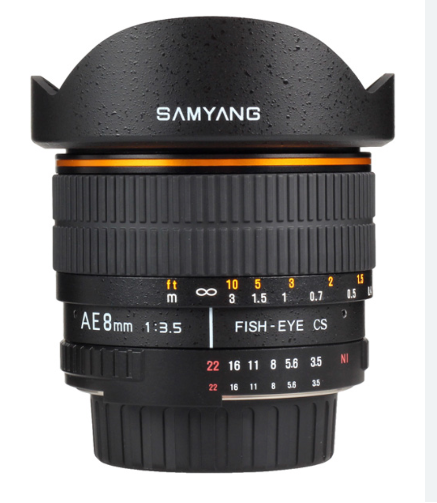 Samyang 8mm Fish-Eye CS Lens for Nikon mount