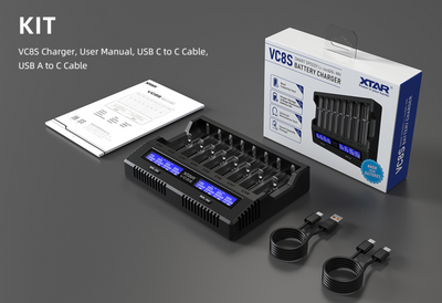 XTAR VC8S Smart Speedy Li-ion/Ni-MH Charger