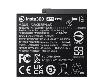 Insta360 ACE and ACE PRO Rechargeable Battery