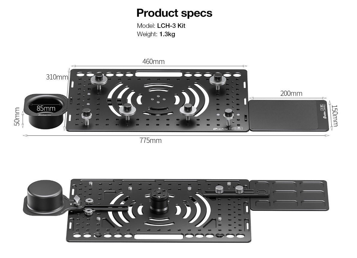 Leofoto LCH-3 Laptop Tray Kit